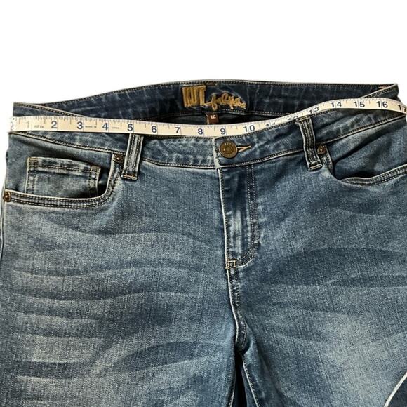 Kut From The Kloth Womens Blue Distressed Jeans Size 12 Soft Cotton Blend Skinny - Picture 10 of 10